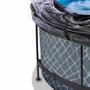 Basen ogrodowy stelażowy duzy z filtrem i kopułą w zestawie z drabinką exit toys