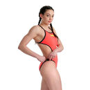 dwustronny stroj kapielowy arena rule breaker hooked black fluo red