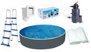 Kompletny basen ogrodowy stalowy 5,5x1,2 m grafit
